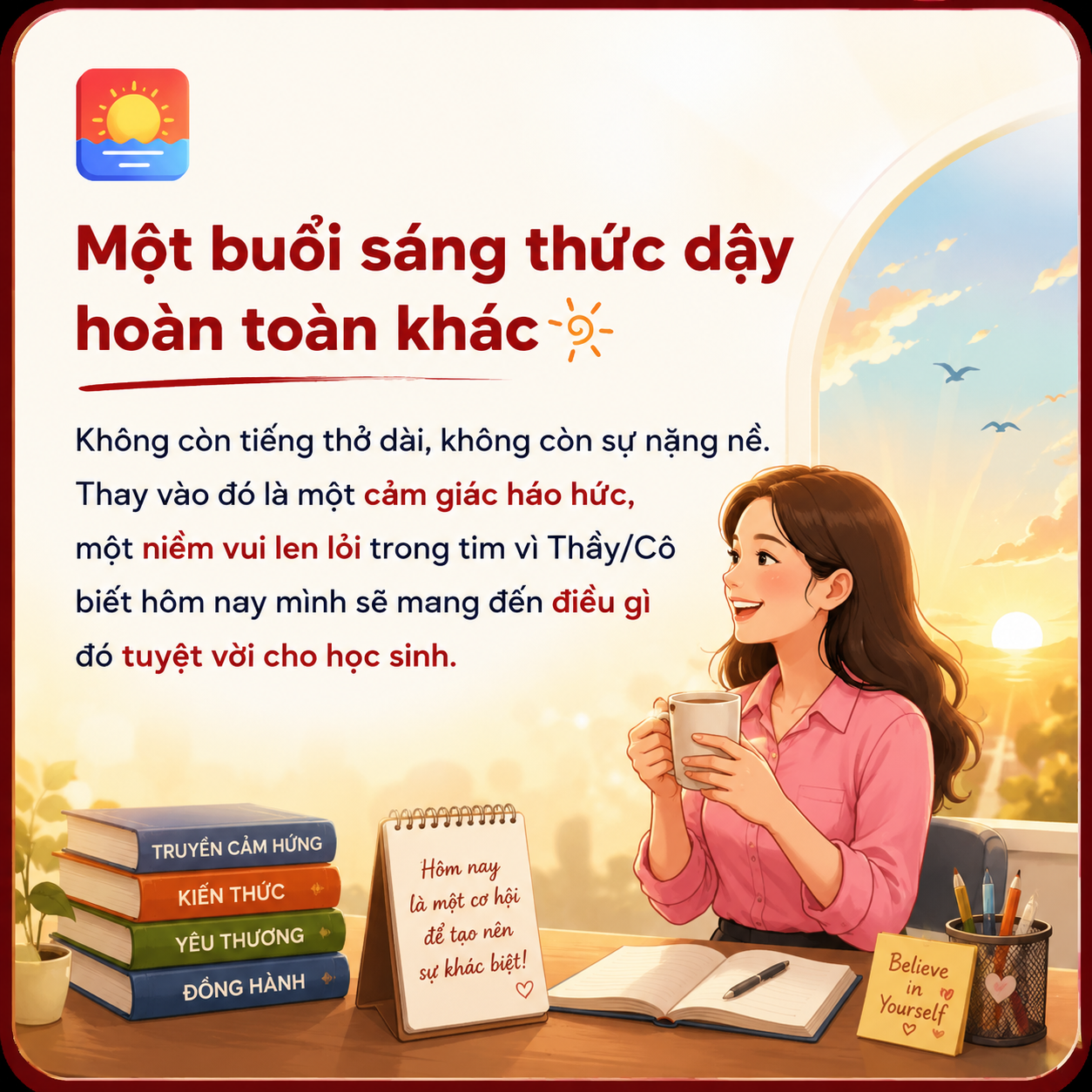 Hình dung 1: Một buổi sáng thức dậy hoàn toàn khác