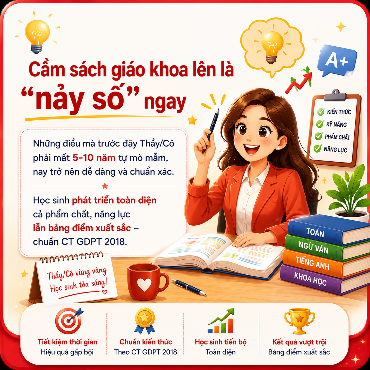 Hình dung 3: Cầm sách giáo khoa lên là nảy số ngay