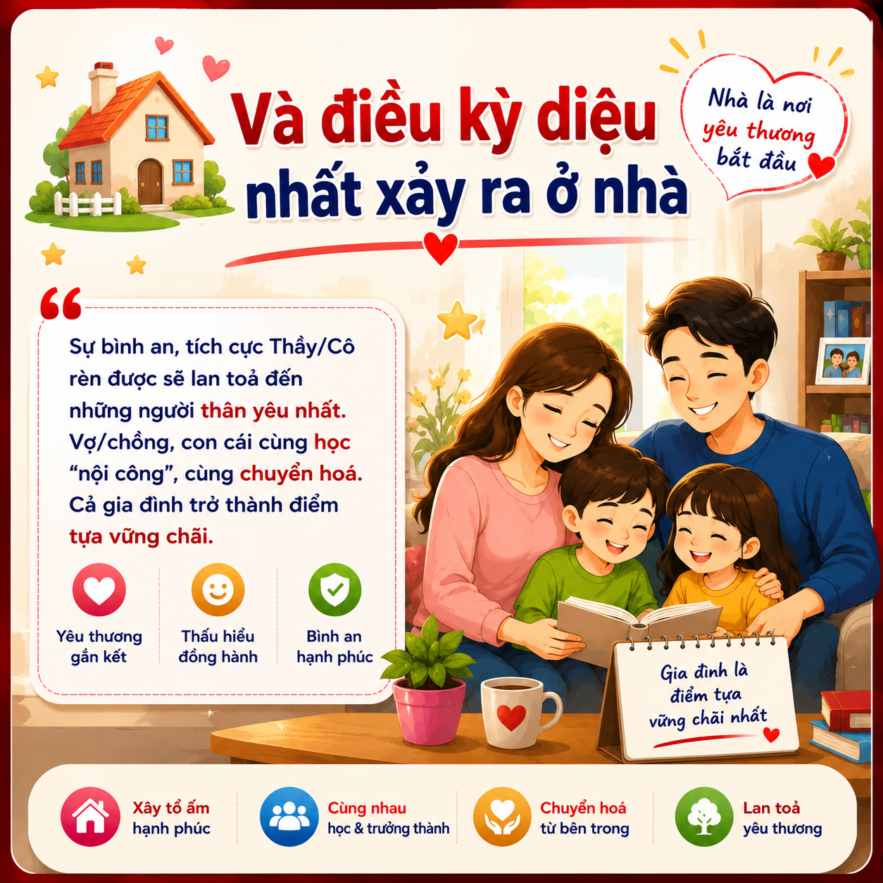 Hình dung 4: Và điều kỳ diệu nhất xảy ra ở nhà