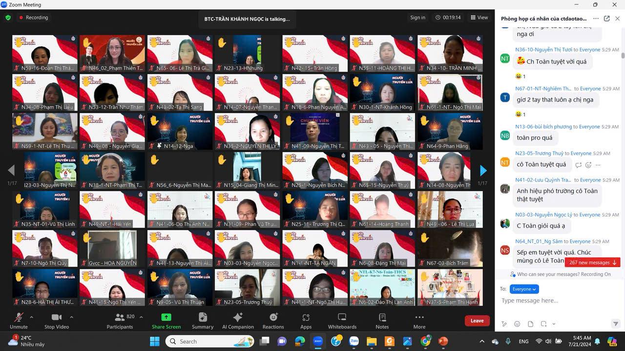 Lớp học Zoom Người Truyền Lửa