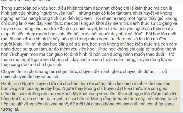 Phản hồi học viên 5